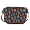 DNA Strands Pattern Print Saddle Bag