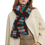 DNA Strands Pattern Print Scarf