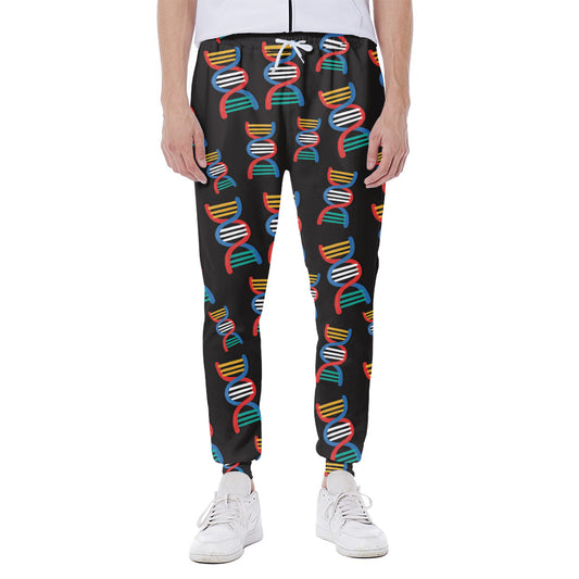 DNA Strands Pattern Print Scuba Joggers