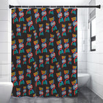 DNA Strands Pattern Print Shower Curtain