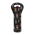 DNA Strands Pattern Print Single Neoprene Wine Tote