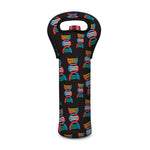 DNA Strands Pattern Print Single Neoprene Wine Tote