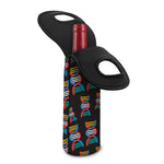 DNA Strands Pattern Print Single Neoprene Wine Tote