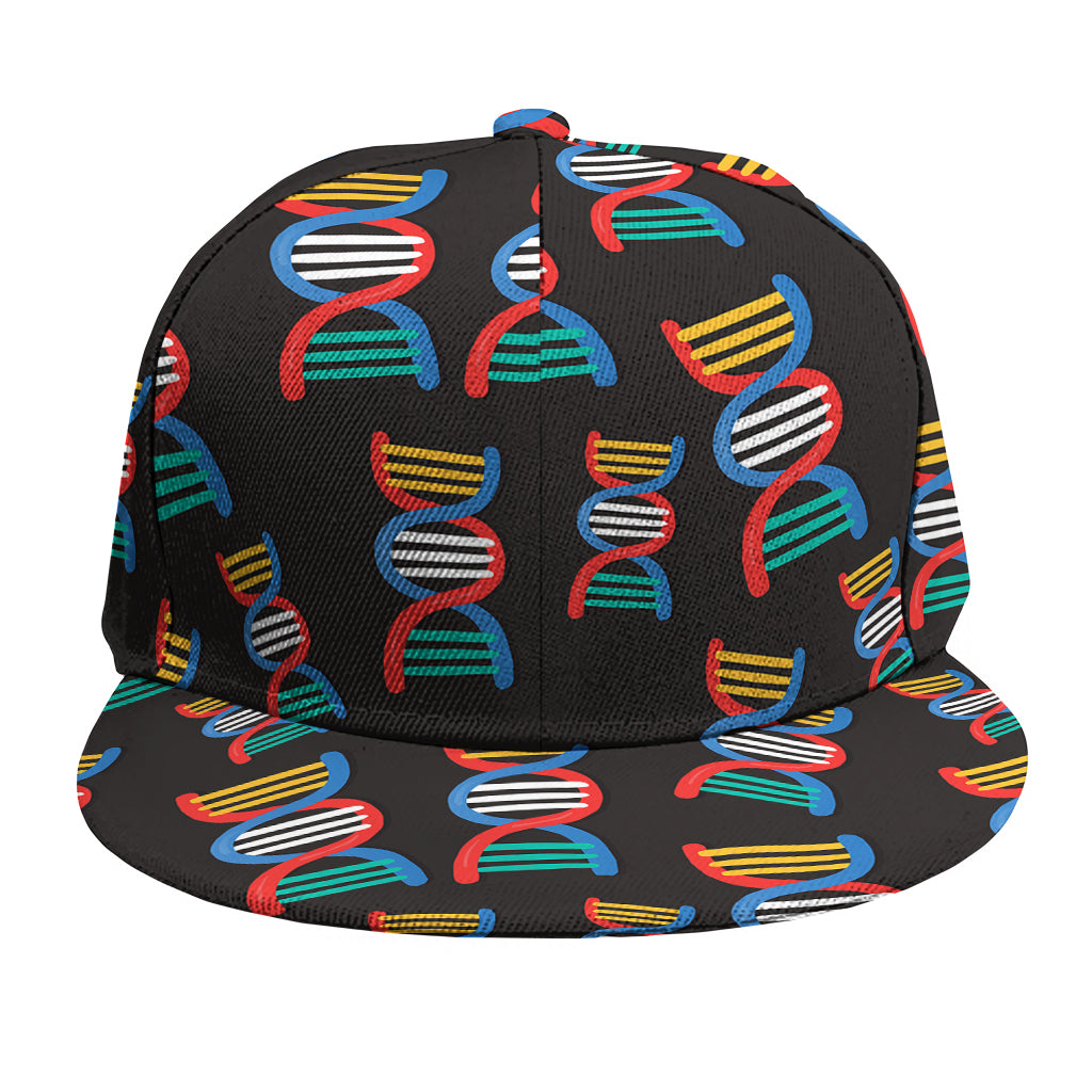 DNA Strands Pattern Print Snapback Cap