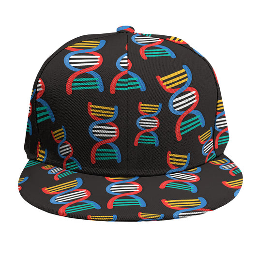 DNA Strands Pattern Print Snapback Cap