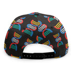 DNA Strands Pattern Print Snapback Cap