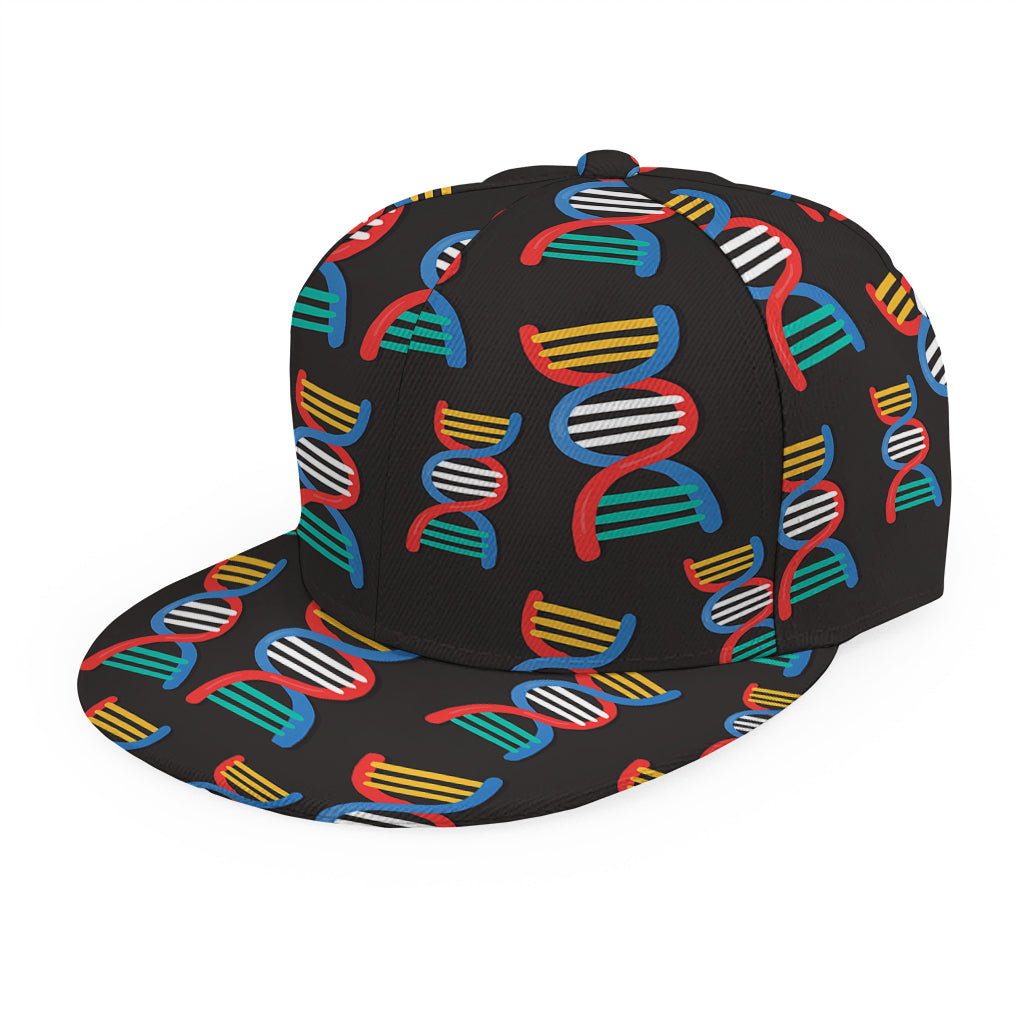 DNA Strands Pattern Print Snapback Cap