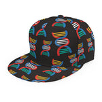 DNA Strands Pattern Print Snapback Cap