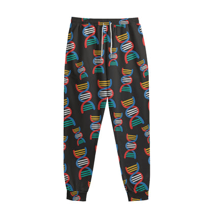 DNA Strands Pattern Print Sweatpants