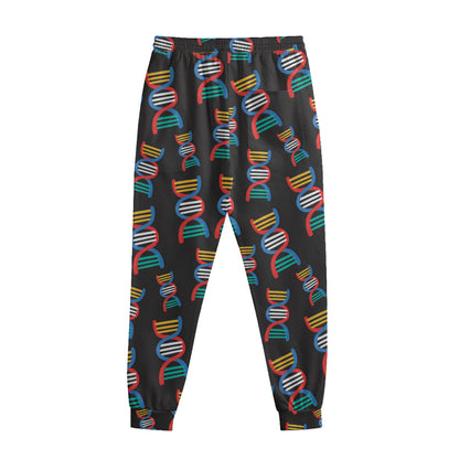 DNA Strands Pattern Print Sweatpants