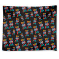 DNA Strands Pattern Print Tapestry