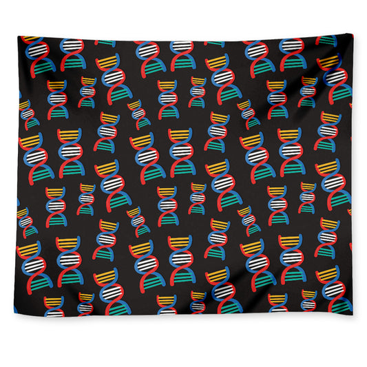 DNA Strands Pattern Print Tapestry