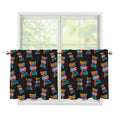 DNA Strands Pattern Print Tier Curtains