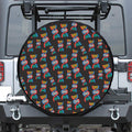 DNA Strands Pattern Print Tire Cover