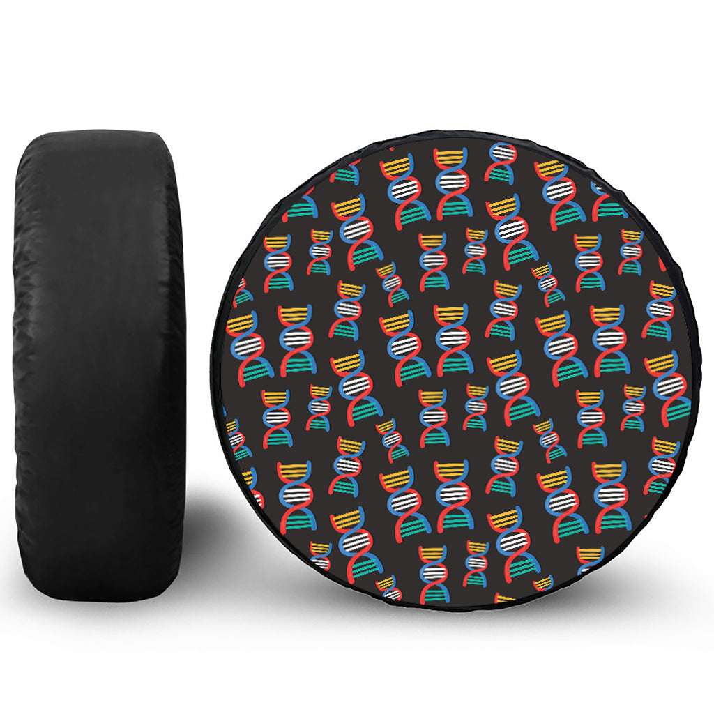 DNA Strands Pattern Print Tire Cover