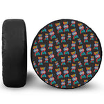 DNA Strands Pattern Print Tire Cover
