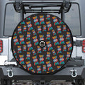 DNA Strands Pattern Print Tire Cover With Camera Hole