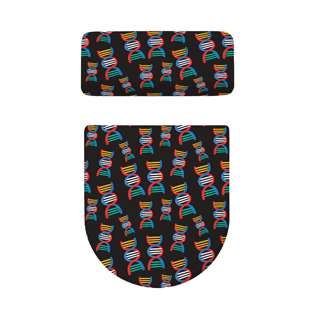 DNA Strands Pattern Print Toilet Lid And Tank Cover Set