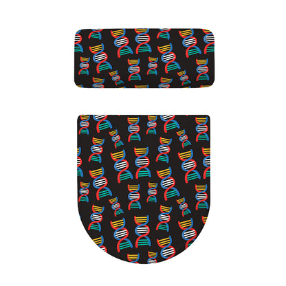 DNA Strands Pattern Print Toilet Lid And Tank Cover Set