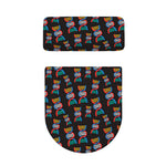 DNA Strands Pattern Print Toilet Lid And Tank Cover Set