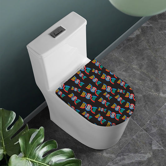 DNA Strands Pattern Print Toilet Lid Cover