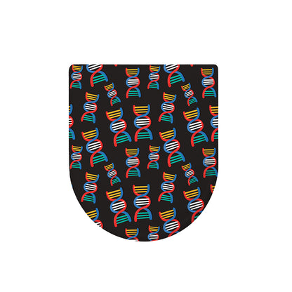 DNA Strands Pattern Print Toilet Lid Cover