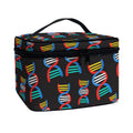 DNA Strands Pattern Print Travel Makeup Bag
