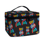 DNA Strands Pattern Print Travel Makeup Bag