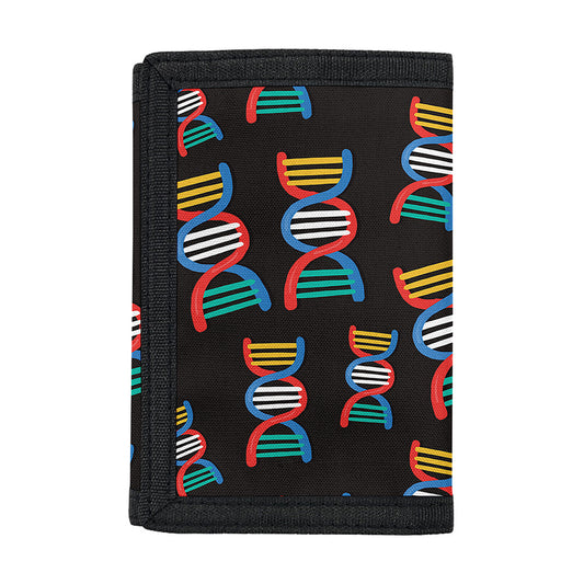 DNA Strands Pattern Print Trifold Wallet