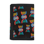 DNA Strands Pattern Print Trifold Wallet