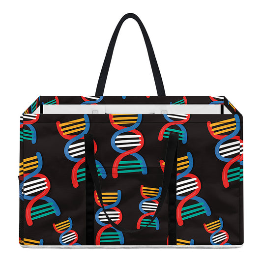 DNA Strands Pattern Print Utility Tote Bag