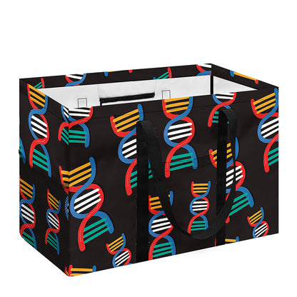 DNA Strands Pattern Print Utility Tote Bag