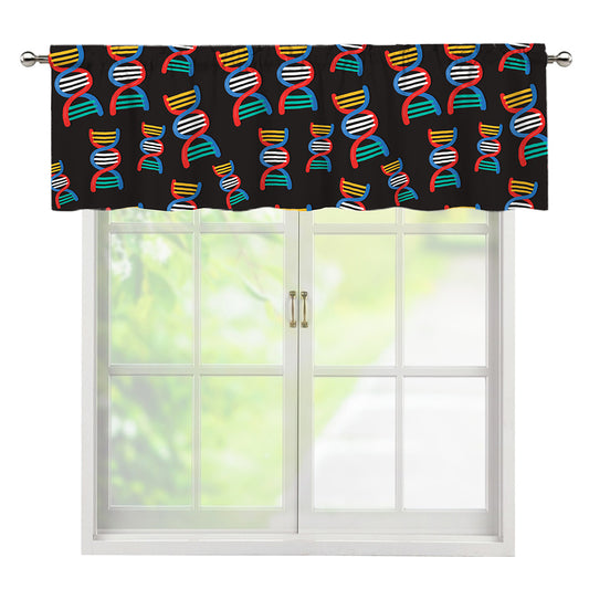 DNA Strands Pattern Print Window Valance