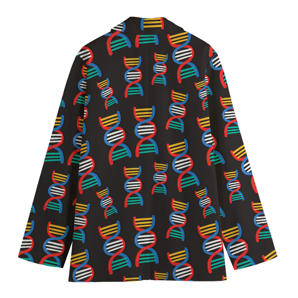 DNA Strands Pattern Print Women's Blazer