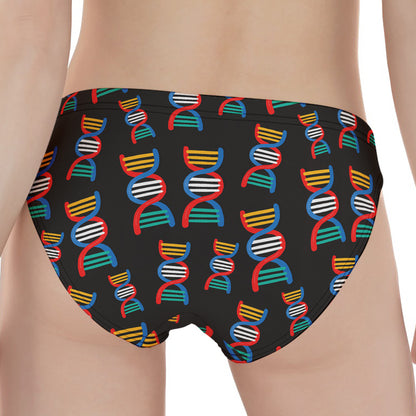 DNA Strands Pattern Print Women's Panties