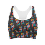 DNA Strands Pattern Print Women's Sports Bra
