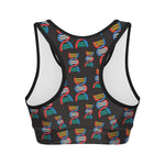 DNA Strands Pattern Print Women's Sports Bra