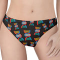 DNA Strands Pattern Print Women's Thong
