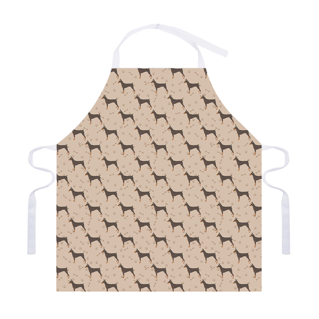 Doberman Pinscher Pattern Print Adjustable Apron