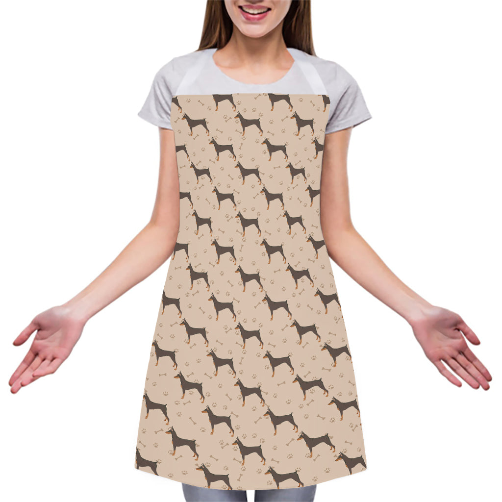 Doberman Pinscher Pattern Print Adjustable Apron
