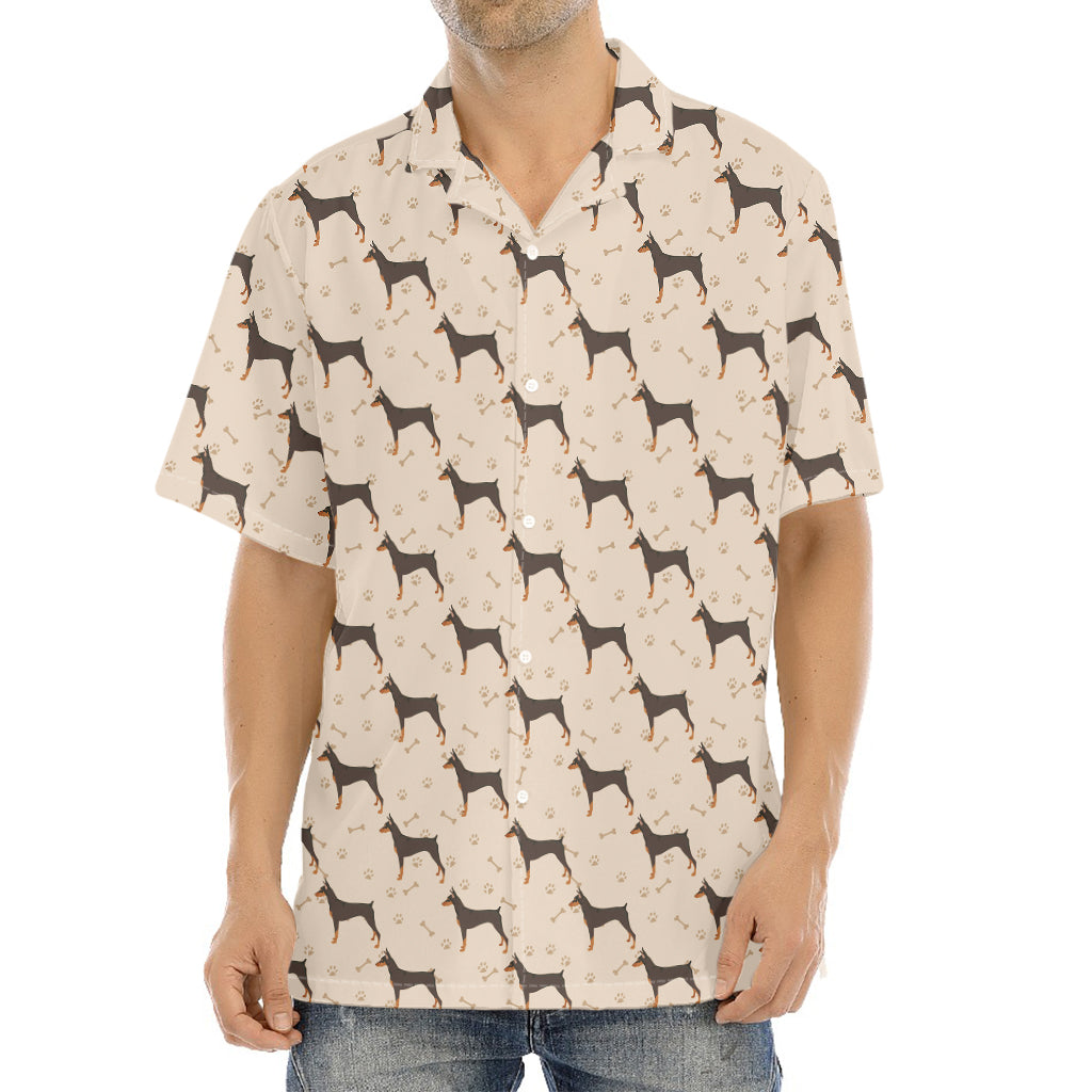 Doberman Pinscher Pattern Print Aloha Shirt