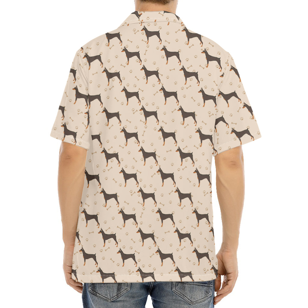 Doberman Pinscher Pattern Print Aloha Shirt