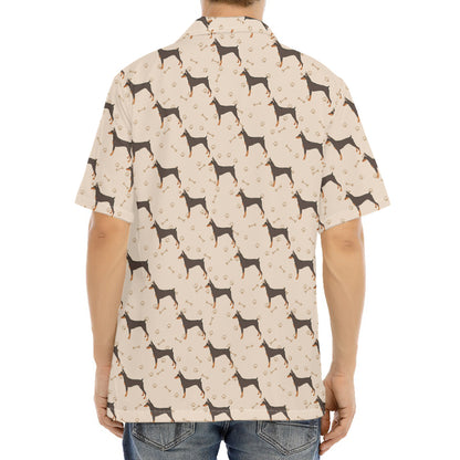Doberman Pinscher Pattern Print Aloha Shirt