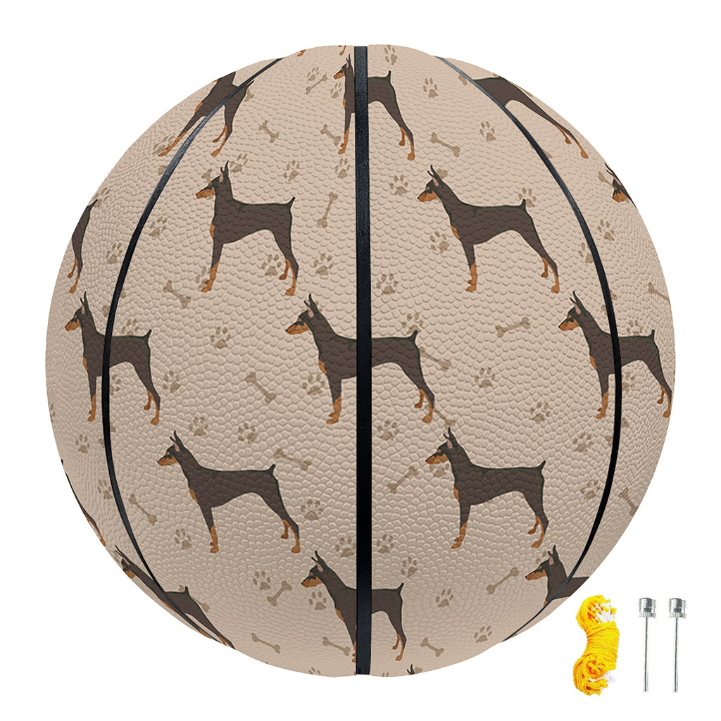 Doberman Pinscher Pattern Print Basketball