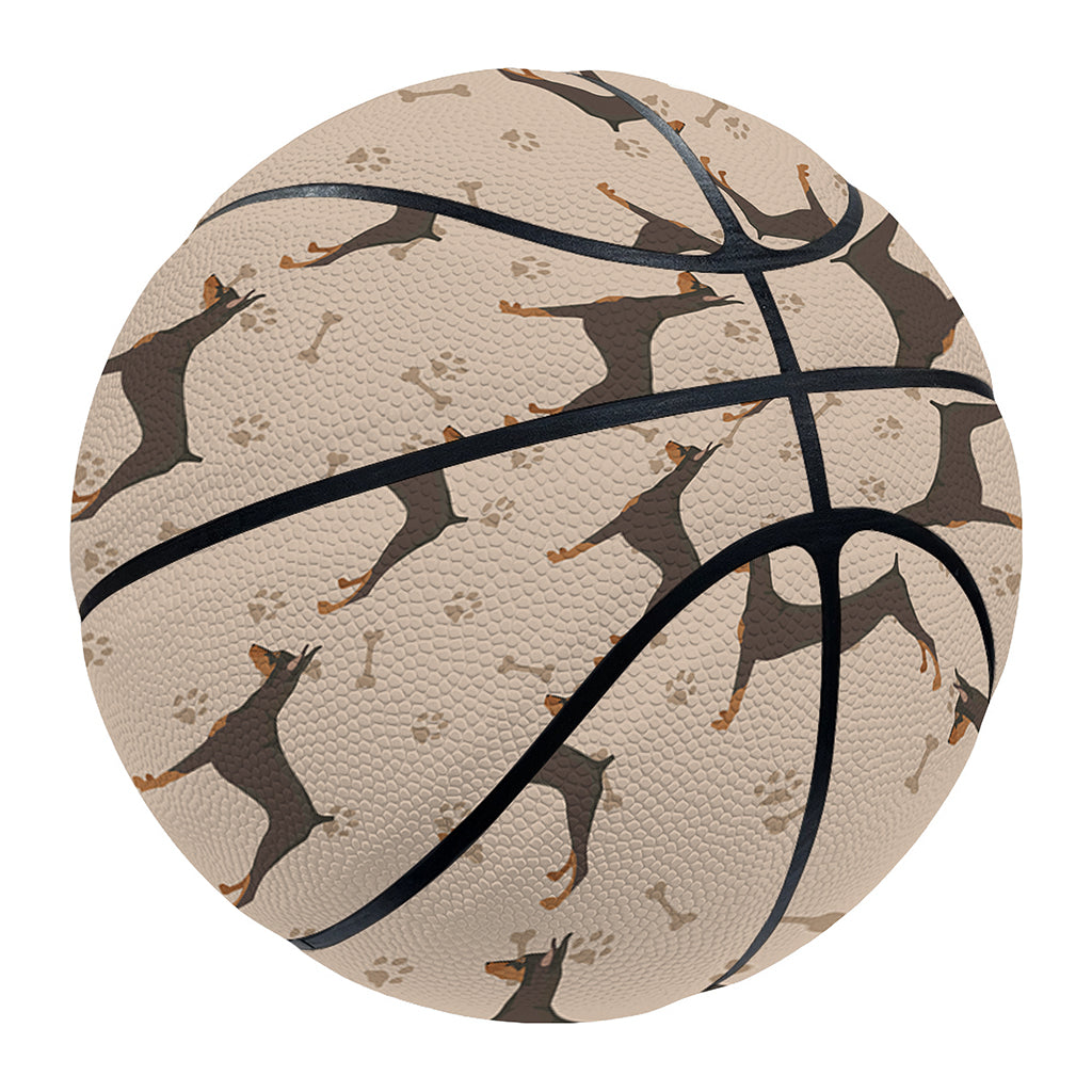 Doberman Pinscher Pattern Print Basketball