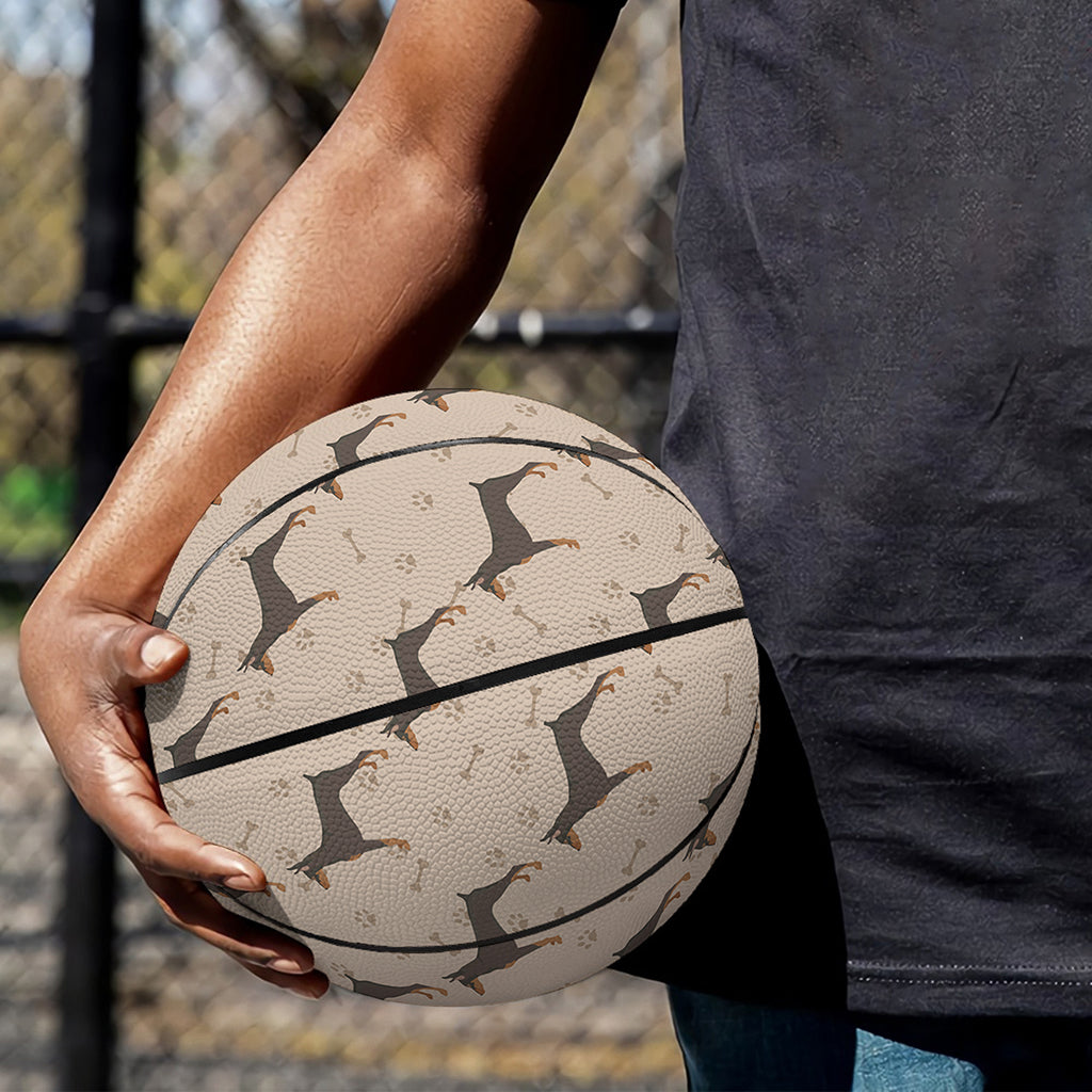 Doberman Pinscher Pattern Print Basketball