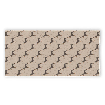 Doberman Pinscher Pattern Print Beach Towel