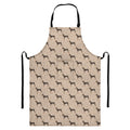 Doberman Pinscher Pattern Print Bib Apron With Pocket