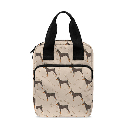 Doberman Pinscher Pattern Print Bible Tote Bag