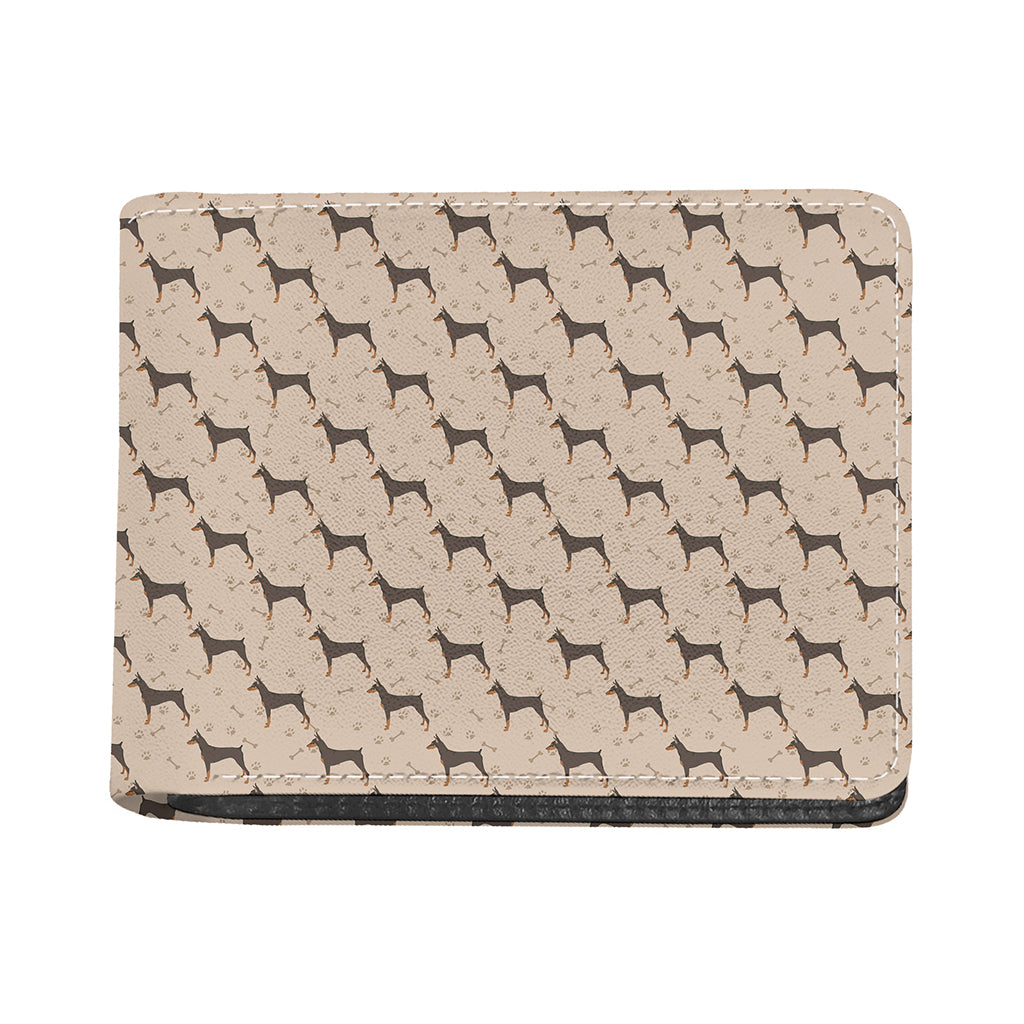 Doberman Pinscher Pattern Print Bifold Wallet